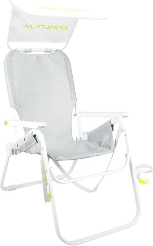 Sunflow The Tall Sand Dune Premium Beach Chair ، محمول ، مقاوم للصدأ ، متسكع قابل للتعديل مع UPF أكثر in Kuwait
