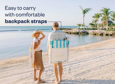 Sunflow The Tall Sand Dune Premium Beach Chair ، محمول ، مقاوم للصدأ ، متسكع قابل للتعديل مع UPF أكثر in Kuwait