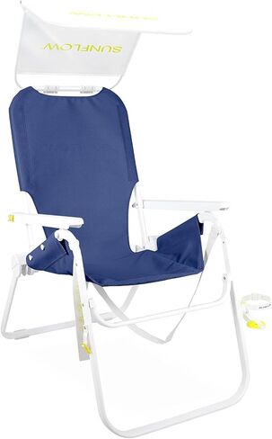 Sunflow The Tall Sand Dune Premium Beach Chair ، محمول ، مقاوم للصدأ ، متسكع قابل للتعديل مع UPF أكثر in Kuwait