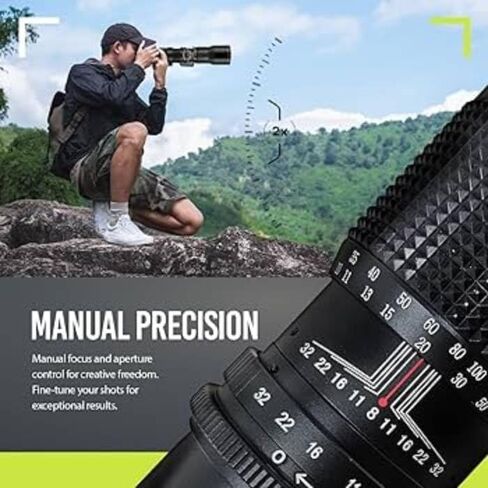High-Power 500mm/1000mm f/8 Manual Telephoto Lens + 60" Tripod + Filter Kit + Backpack for Canon EOS 80D in Saudi Arabia