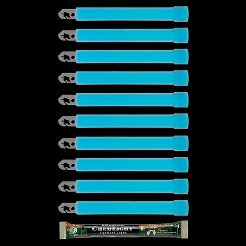 Cyalume Military Grade White Glow Sticks - Premium Bright 6" ChemLight Emergency Glow Sticks with 8 Hour Duration (Bulk Pack of 10 Chem Lights) in Saudi Arabia