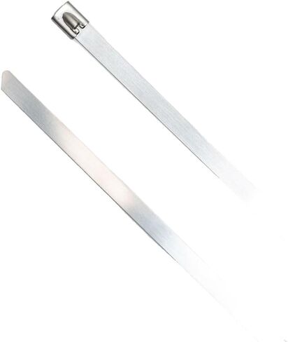 14-inch UV Resistant Stainless Steel Cable Tie, 350-lb Tensile Strength, UL 2 Listed, 100-Pack in Kuwait