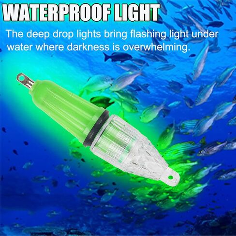 Underwater Light Deep Drop Fishing Light Waterproof Flashing Attractive Light Fishing Lamp Bait Lure Tools Fishing Equipment 5 Colors in Saudi Arabia