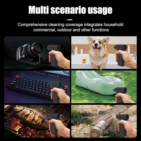 Duster Air Electric بالهواء الكهربائي ، 130000 دورة في الدقيقة قابلة للتعديل ، الرياح القوية ، وندقية الهواء المضغوطة ، مع منفاخ غبار 3-gear لتنظيف السيارة ولوحة المفاتيح والمنزل in Kuwait