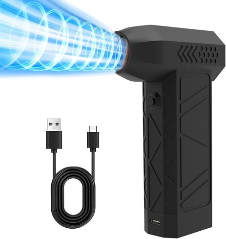 Duster Air Electric بالهواء الكهربائي ، 130000 دورة في الدقيقة قابلة للتعديل ، الرياح القوية ، وندقية الهواء المضغوطة ، مع منفاخ غبار 3-gear لتنظيف السيارة ولوحة المفاتيح والمنزل in Kuwait