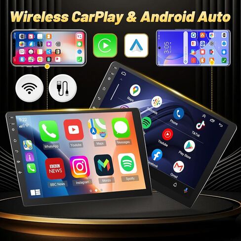 ekat Car Radio Stereo لجيب Wrangler JK 2007-2018 Compass Grand Cherokee Dodge Ram مع ترقية Carplay/Android Auto 2GB+64GB in Kuwait
