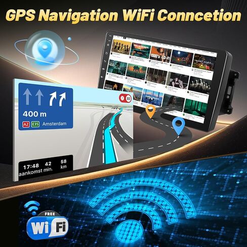 ekat Car Radio Stereo لجيب Wrangler JK 2007-2018 Compass Grand Cherokee Dodge Ram مع ترقية Carplay/Android Auto 2GB+64GB in Kuwait