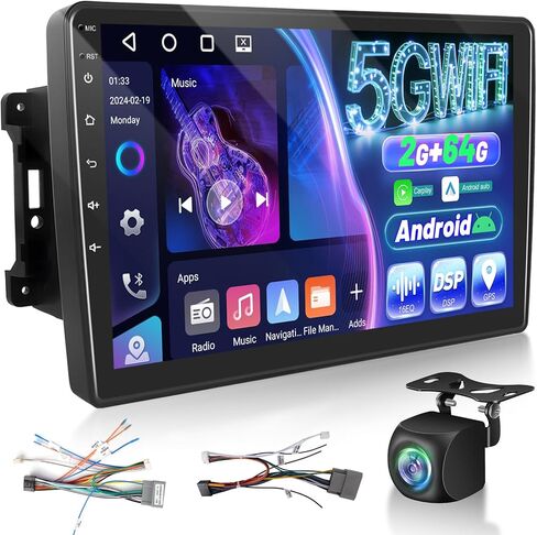 ekat Car Radio Stereo لجيب Wrangler JK 2007-2018 Compass Grand Cherokee Dodge Ram مع ترقية Carplay/Android Auto 2GB+64GB in Kuwait
