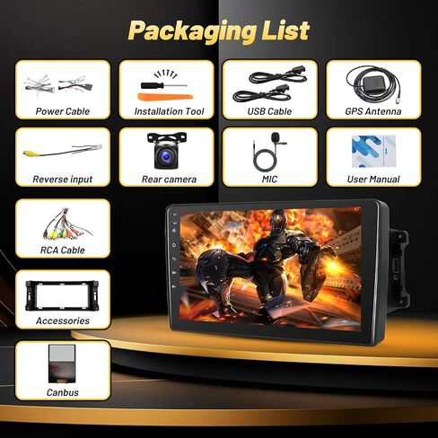 ekat Car Radio Stereo لجيب Wrangler JK 2007-2018 Compass Grand Cherokee Dodge Ram مع ترقية Carplay/Android Auto 2GB+64GB in Kuwait