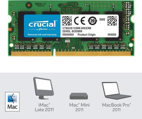 Crucial Technology 8GB, 204-pin SODIMM, DDR3 PC3-10600, in Saudi Arabia