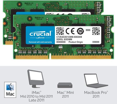 Crucial Technology 8GB, 204-pin SODIMM, DDR3 PC3-10600, in Saudi Arabia