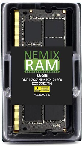 NEMIX RAM 32GB (2X16GB) DDR4 2666MHZ PC4-21300 2Rx8 1.2V CL19 260-PIN ECC Unbuffered SODIMM NAS Memory KIT Compatible with ASUS LOCKERSTOR NAS in Kuwait
