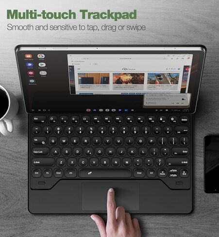 حافظة لوحة مفاتيح KVAGO لجهاز iPad Air 13 2024 وiPad Pro 12.9 (الجيل السادس والخامس والرابع والثالث)، لوحة مفاتيح سحرية لجهاز iPad Pro 12.9، حافظة لوحة مفاتيح مغناطيسية مع لوحة تتبع متعددة اللمس، رمادي in Kuwait