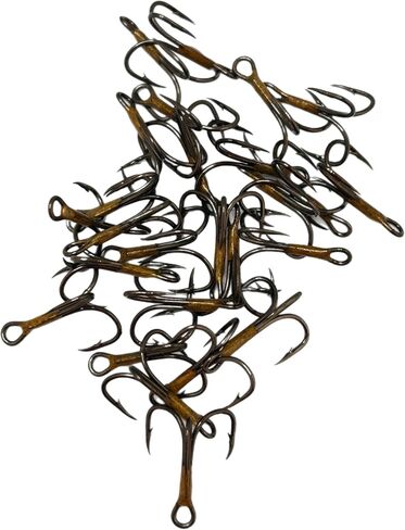 Eagle Claw 374 Treble Hook 2x Strong Bronze Treble Sives Aives #2 ، #4 ، #6 & #8 في كل من 50 و 25 حزمة in Kuwait