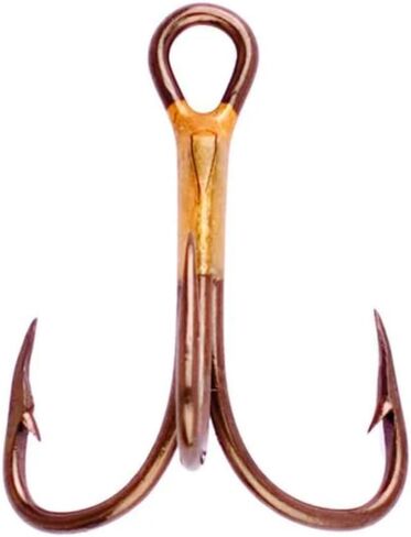Eagle Claw 374 Treble Hook 2x Strong Bronze Treble Sives Aives #2 ، #4 ، #6 & #8 في كل من 50 و 25 حزمة in Kuwait