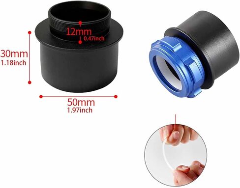حلقة ضغط محول التلسكوب مناسبة لإكسسوارات التصوير الفوتوغرافي حلقة قفل محوّر عالية الأداء ، 2inch إلى 1.25 بوصة in Saudi Arabia
