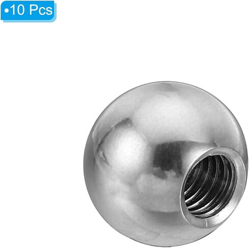 PATIKIL M4x8mm Ball Nuts Knob, 10 Pack Female Thread 304 Stainless Steel Round Blind Hole Screw Cap Cover for Lighting Machinery DIY Decoration, Silver in Saudi Arabia