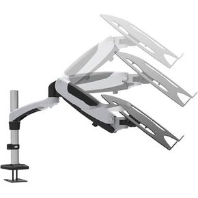 GM112-LP30 Full Motion Aluminum Gas Spring Dual Arm LCD Monitor Desktop Mount Swivel Clamp(GM112C-LP30)