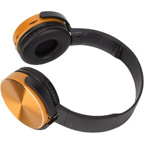 Headset, Gaming Headset Comfortable Earmuffs Multifunction Stable Charging Cable Included for Gaming (Gold)