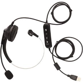 USB Business Headset - Active Noise Reduction, Comfortable Single-Sided Design with Microphone Mute for Office and Call Center Use