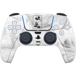Skinit Decal Gaming Skin Compatible with PS5 Controller - Officially Licensed Disney Mickey Mouse Shape on Marble Design