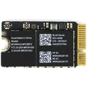 A1465 Wireless Card for MacBook Air (11-inch, Mid 2012) (Airport/Bluetooth) BCM943224PCIEBT2, 661-6622, 661-5687, 661-5687, 661-6053 (Genuine)