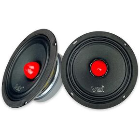 MENACE AUDIO® 6.5" Midrange Speaker with Red Bullet - Pair
