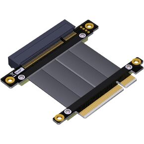 ADT-Link PCIE 3.0 X8 to 8X Slot Extension Cable Riser PCI-E Riser Card 8X PCIE Extender Extension Ribbon Flex Relocate PC Cable (5cm, R88SF)