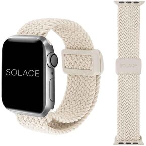 Solace Bands Imperium Adapt Wide Adjustable Nylon Braided Watch Band - Compatible with All Apple Watches - Solace Apple Watch Bands for Women & Men - Smart Watches Band Series 10 9 8 7 6 SE 5 4 3 2 1