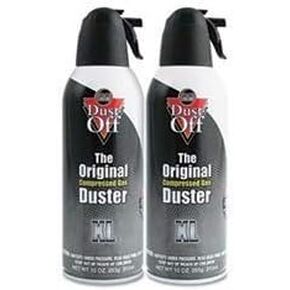 FALCON Disposable Compressed Gas Duster, Two 10oz Cans per Pack (Case of 6)