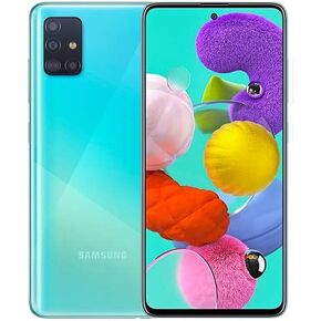 Samsung Galaxy A51 (128GB, 4GB) 6.5", 48MP Quad Camera, Dual SIM GSM Unlocked A515F/DS- Global 4G LTE International Model - Prism Crush Blue (Renewed)