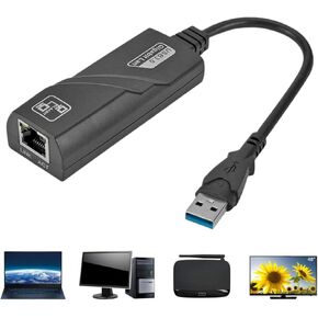 USB 3.0 Gigabit Ethernet LAN RJ45 1000Mbps Network Adapter for Windows PC Mac