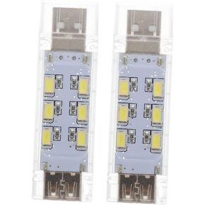 2pcs USB Night Light Led Lamp Rechargeable Portable Computer Light for Laptop Bedside Reading Outdoor Camping Flexible Brightness for Study Office Use
