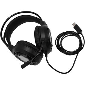 RGB Web Game of Compuity Headphones with Laptop Stained Microphone for PC Players