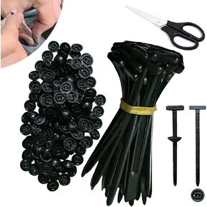 Zip Tie Rivet, Plastic Rivet Zip Tie, 100pcs Nylon Universal Cable Tie Buckle, Cable Tie with Buckle, Multipurpose Plastic Cable Ties Buck, for Auto Repairing Quick Fix and Hole Fastening (100Pcs)