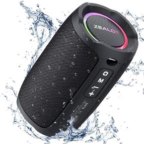 مكبر صوت محمول Zealot 20W ، مكبر صوت Bluetooth مقاوم للماء ، Bluetooth Bocinas ، IPX6 مقاوم للماء ، زوج لاسلكي ، صوت ستيريو واضح/BT5.2/RGB Light/USB/TF ، للمنزل/الخارج/الشاطئ