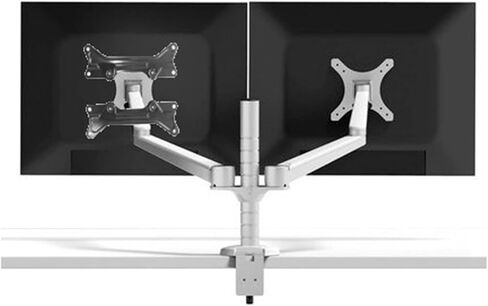 Aluminum OA-4S 10-27" Double Arm Dual Screen Desktop Mount Monitor Table Stand Pad Desk Mount Stand Monitor Bracket Shelf(OA-4S-L) in Saudi Arabia