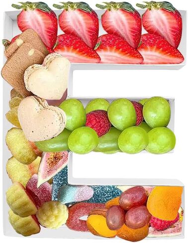 WENPACK 8" Small Fillable Cardboard Letter Shaped Paper Mache Cutouts Candy Tray Food Container(T) in Kuwait