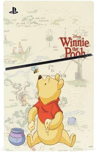 Skinit Decal Gaming Skin Compatible with PS5 Slim Disk Console - Officially Licensed Disney Winnie The Pooh Hundred Acre Wood Design in Saudi Arabia