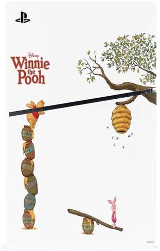 Skinit Decal Gaming Skin Compatible with PS5 Slim Disk Console - Officially Licensed Disney Winnie The Pooh Hundred Acre Wood Design in Saudi Arabia