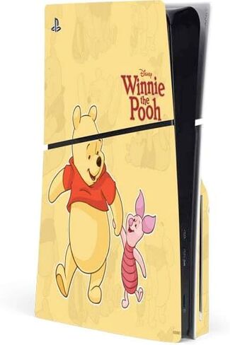 Skinit Decal Gaming Skin Compatible with PS5 Slim Disk Console - Officially Licensed Disney Winnie The Pooh Hundred Acre Wood Design in Saudi Arabia