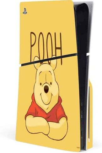 Skinit Decal Gaming Skin Compatible with PS5 Slim Disk Console - Officially Licensed Disney Winnie The Pooh Hundred Acre Wood Design in Saudi Arabia