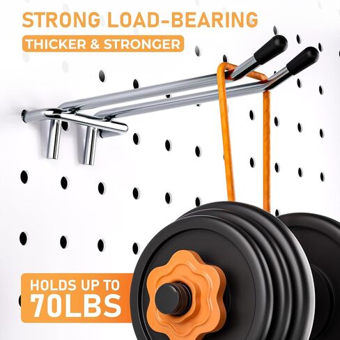 INCLY 176PCS Extra Thick Black Pegboard Hooks Set, 1/4" Heavy Duty Metal Peg Board Hook Assortment with Peg Lock Pegboard Accessories for Garage Wall Organizer Hanging Tools in Saudi Arabia