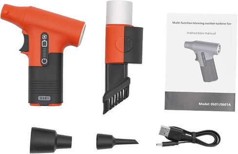 Duster Air Electric ، 150W 13000 دورة في الدقيقة هواء مضغوط هواء قابل لإعادة الشحن المنفاخ للهواء البطيء خطوة صغيرة منظف كهربائي صغير لوحة المفاتيح كمبيوتر عميق تنظيف مرتبة التضخم في المنزل (رمادي) in Kuwait