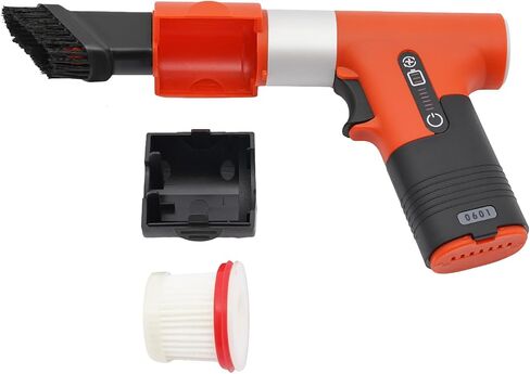 Duster Air Electric ، 150W 13000 دورة في الدقيقة هواء مضغوط هواء قابل لإعادة الشحن المنفاخ للهواء البطيء خطوة صغيرة منظف كهربائي صغير لوحة المفاتيح كمبيوتر عميق تنظيف مرتبة التضخم في المنزل (رمادي) in Kuwait