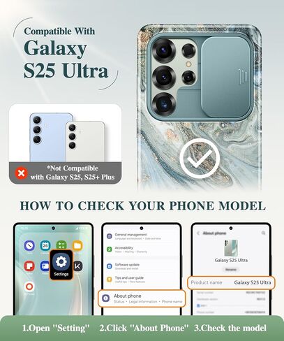 GVIEWIN for Samsung Galaxy S26 Ultra Case, [Slide Camera Cover & Built-in HD Screen Protector] [2 Front Frames] Shockproof Military Grade Protective Marble Phone Case S26 Ultra 6.9" (Quicksand/Purple) in Kuwait