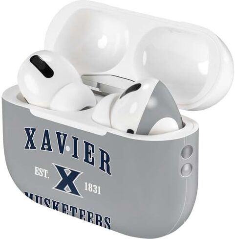 Skinit Decal Audio Skin Compatible with AirPods Pro 2nd Gen - Officially Licensed Xavier University Musketeers Est 1831 Design in Saudi Arabia