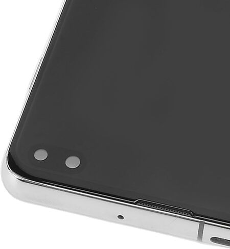 LCD Screen Replacement for Galaxy S10 Plus SM-G975F/DS SM-G975U G975W G975A, 6.4 inch Touch Screen Display Digitizer Assembly Kit with Frame and Fingerprint (Silver) in Saudi Arabia