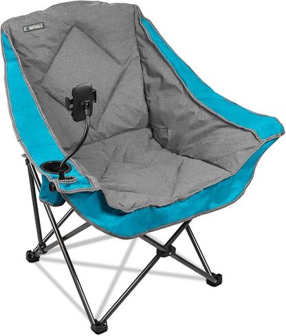 CAMPHILL Folding Camping Chair,Portable Camping Chair with 2 Cup Holders, Carry Bag Included, Collapsible Chair for Camping, Tailgates, Beach, and Sports in Kuwait