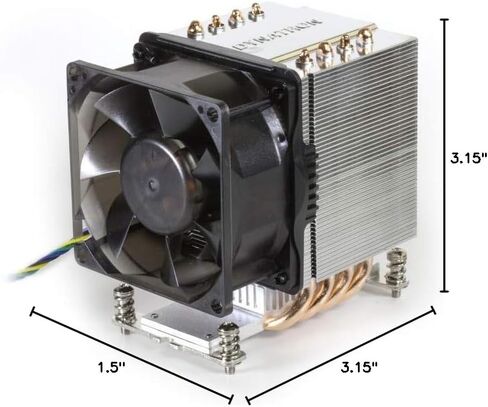 Dynatron 242290 FN A19 AMD Socket AM4 80X80X38MM مروحة لخادم 3U ومربعًا بنيًا لأعلى in Kuwait